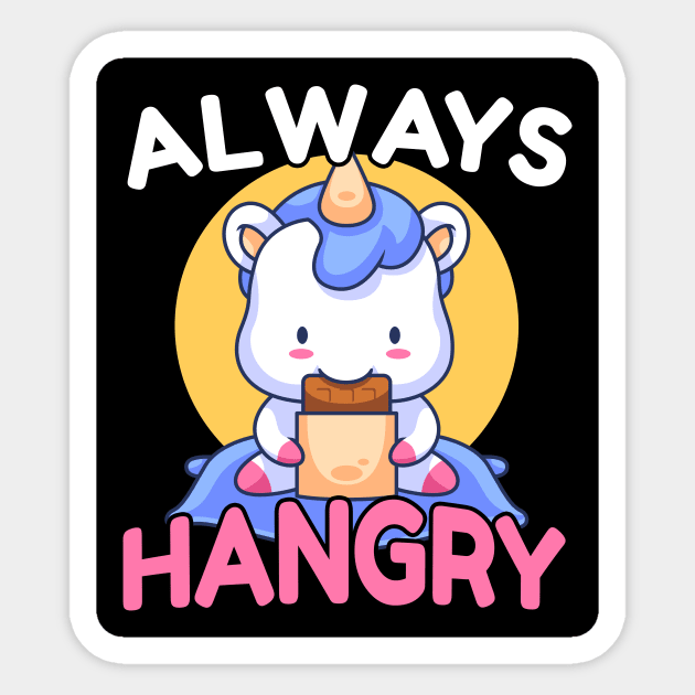 Always Hangry Cute Unicorn Hungry Angry Mysthical Sticker by Alex21